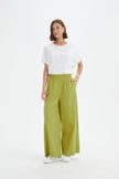 Tirelli Deep Cuff Palazzo Pant Chartreuse