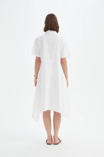 Load image into Gallery viewer, Tirelli Hanky Hem Shirt Dress White
