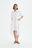 Tirelli Hanky Hem Shirt Dress White