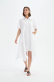 Tirelli Hanky Hem Shirt Dress White