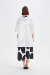 Tirelli Oversized Collar Poncho White