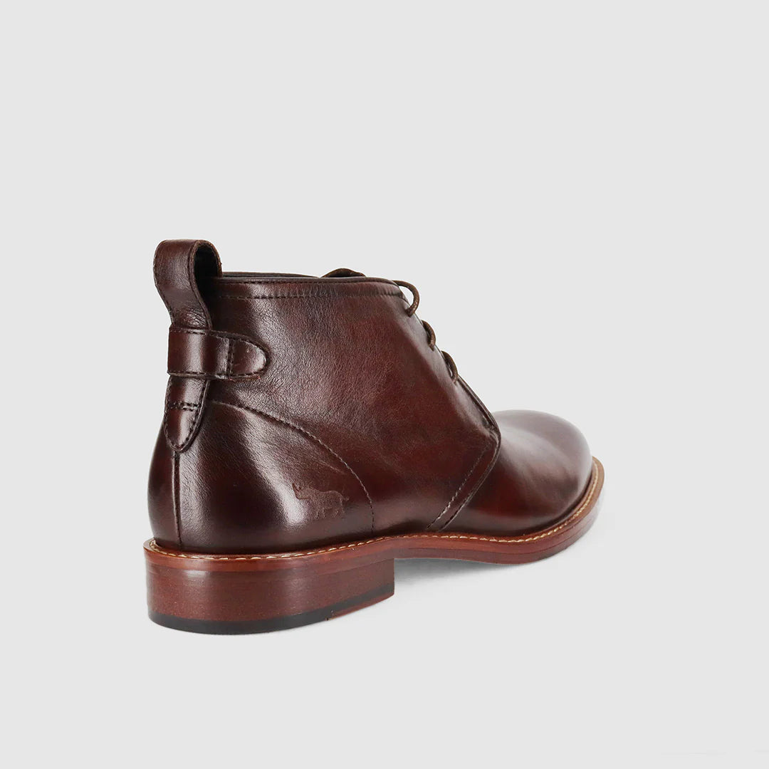 Wild Rhino Bail Lace Up Boot Dark Brown