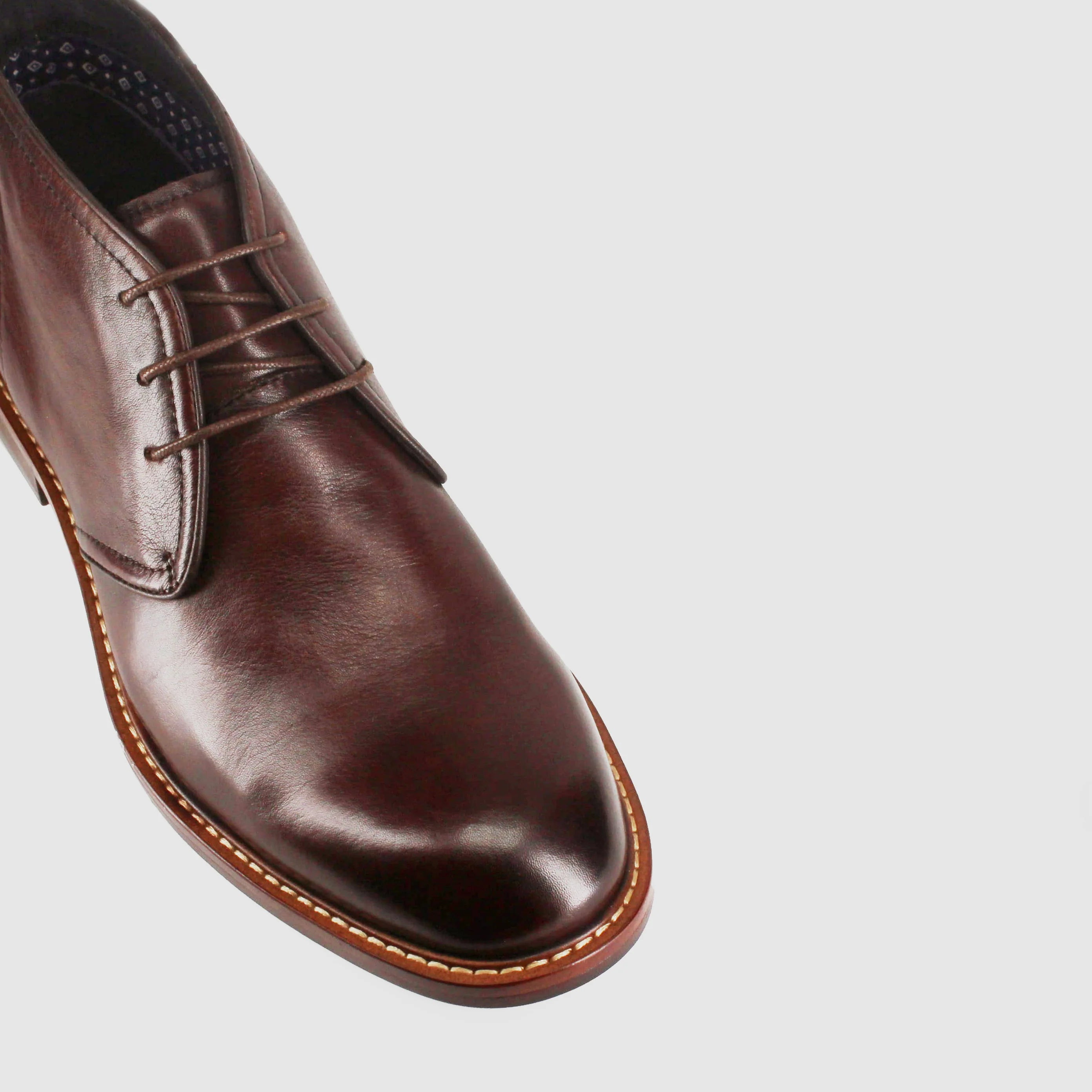 Wild Rhino Bail Lace Up Boot Dark Brown