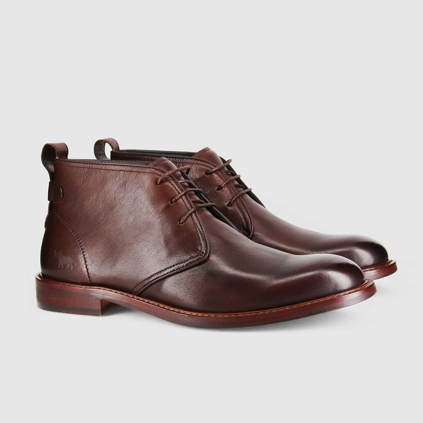 Wild Rhino Bail Lace Up Boot Dark Brown