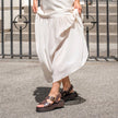 EOS Barista Platform Sandals Chestnut Leather