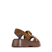 EOS Barista Platform Sandals Tobacco Suede