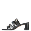 EOS Bas Slide Heels Black Leather