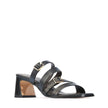 EOS Bas Slide Heels Black Leather