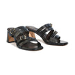 EOS Bas Slide Heels Black Leather