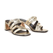 EOS Bas Slide Heels Soft Gold Leather
