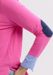 Zaket & Plover Elbow Patch Jumper Pink