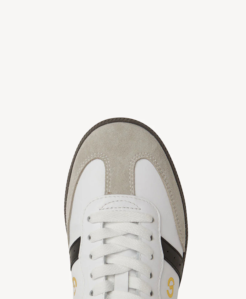 Goodsole 2001 Parallel White/Black Mens Leather Sneaker
