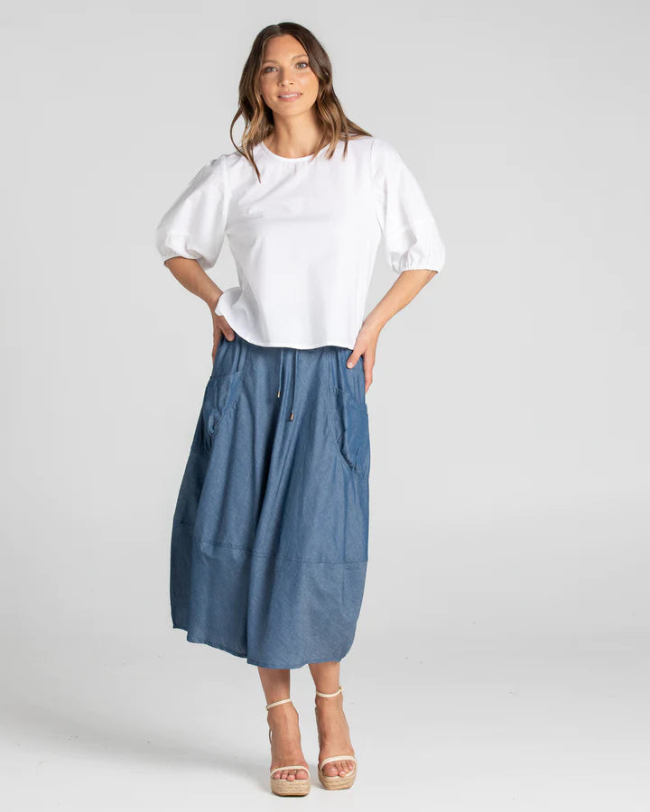 Boom Shankar Guru Skirt Chambray