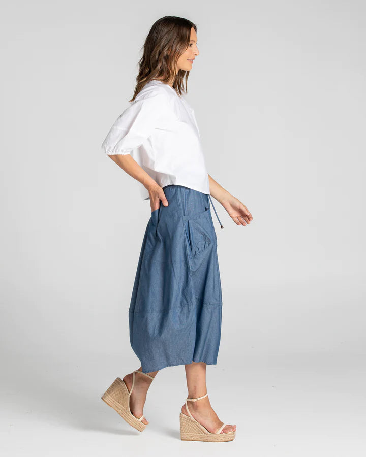Boom Shankar Guru Skirt Chambray