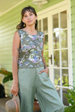 Lazybones Bridget Top Valencia Print