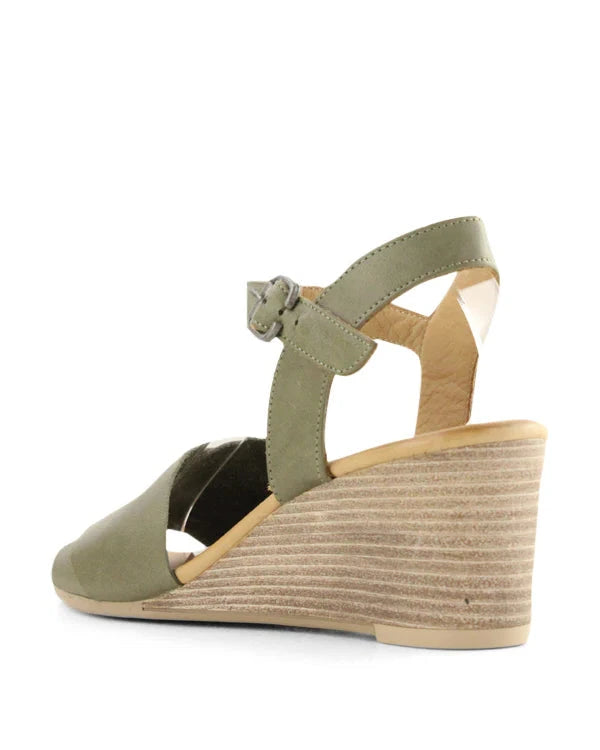Bueno Josie Wedge Heels Brook Leather