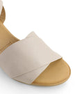 Bueno Josie Wedge Heels Silver Grey Leather