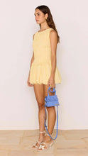 Load image into Gallery viewer, MINKPINK Ciel Shirred Bubble Mini Dress Pale Yellow
