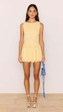 Load image into Gallery viewer, MINKPINK Ciel Shirred Bubble Mini Dress Pale Yellow
