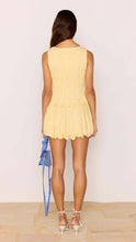 Load image into Gallery viewer, MINKPINK Ciel Shirred Bubble Mini Dress Pale Yellow
