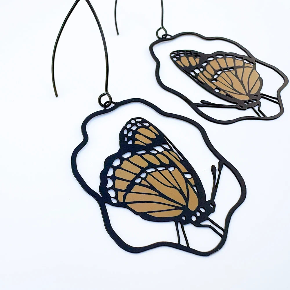DENZ Monarch Butterfly Earrings