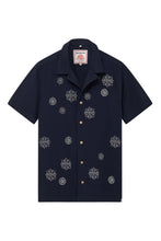 Load image into Gallery viewer, Komodo Spindrift Shirt Origami Floral Embroidery Navy
