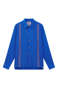 Komodo Nile Embroidered Shirt Saphire Blue