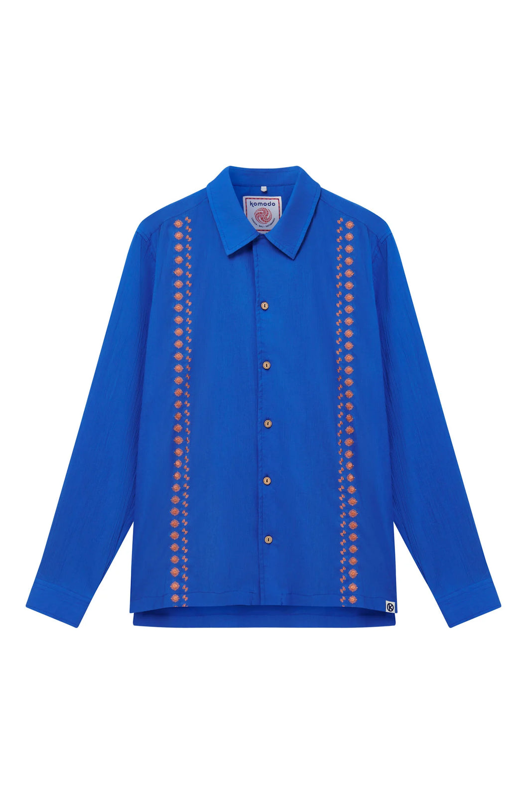 Komodo Nile Embroidered Shirt Saphire Blue