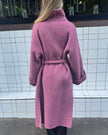 Cinnamon Creations Wool Blend Trenchcoat Pink