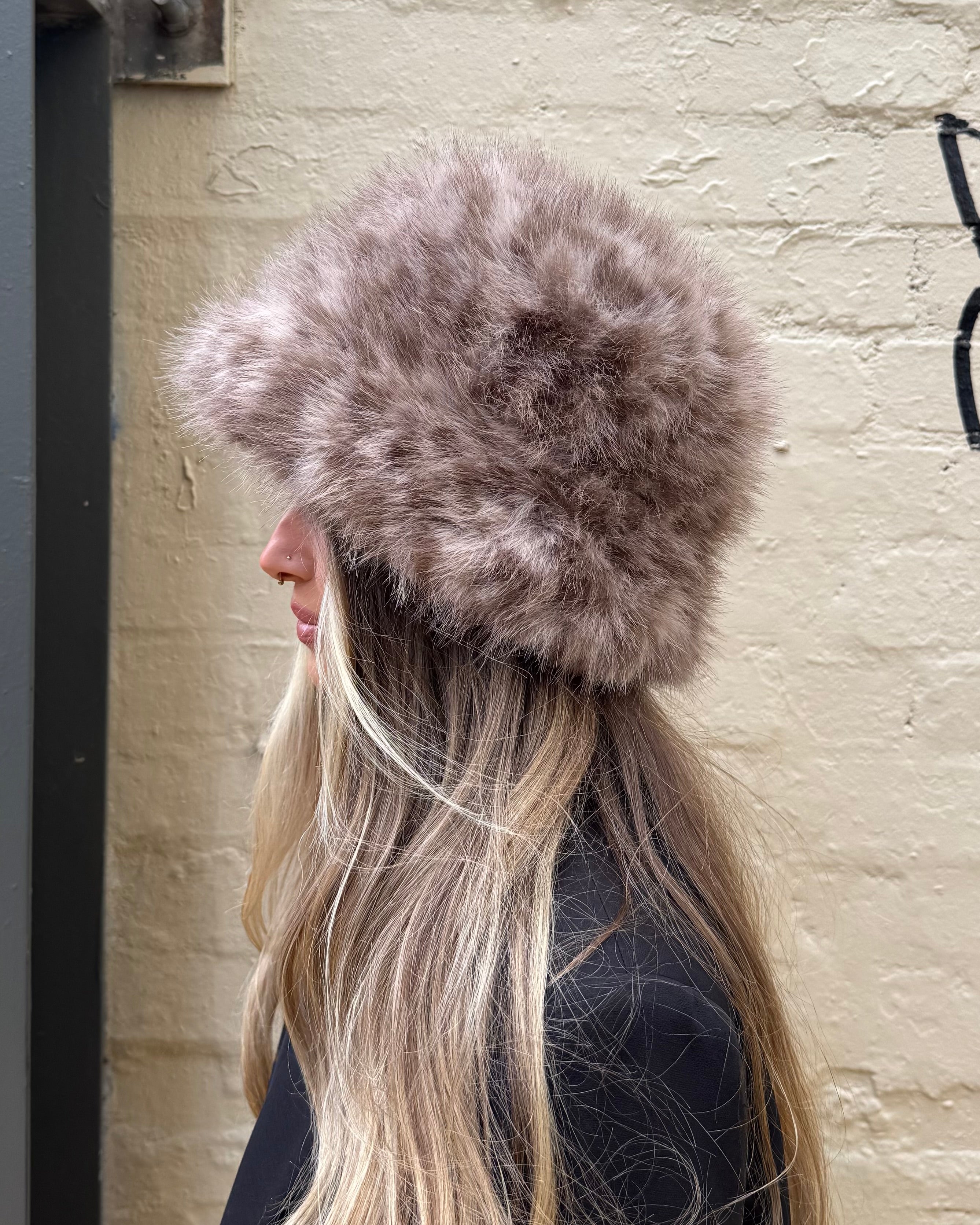 Cinnamon Creations 7548 Fluffy Leopard Bucket Hat Khaki