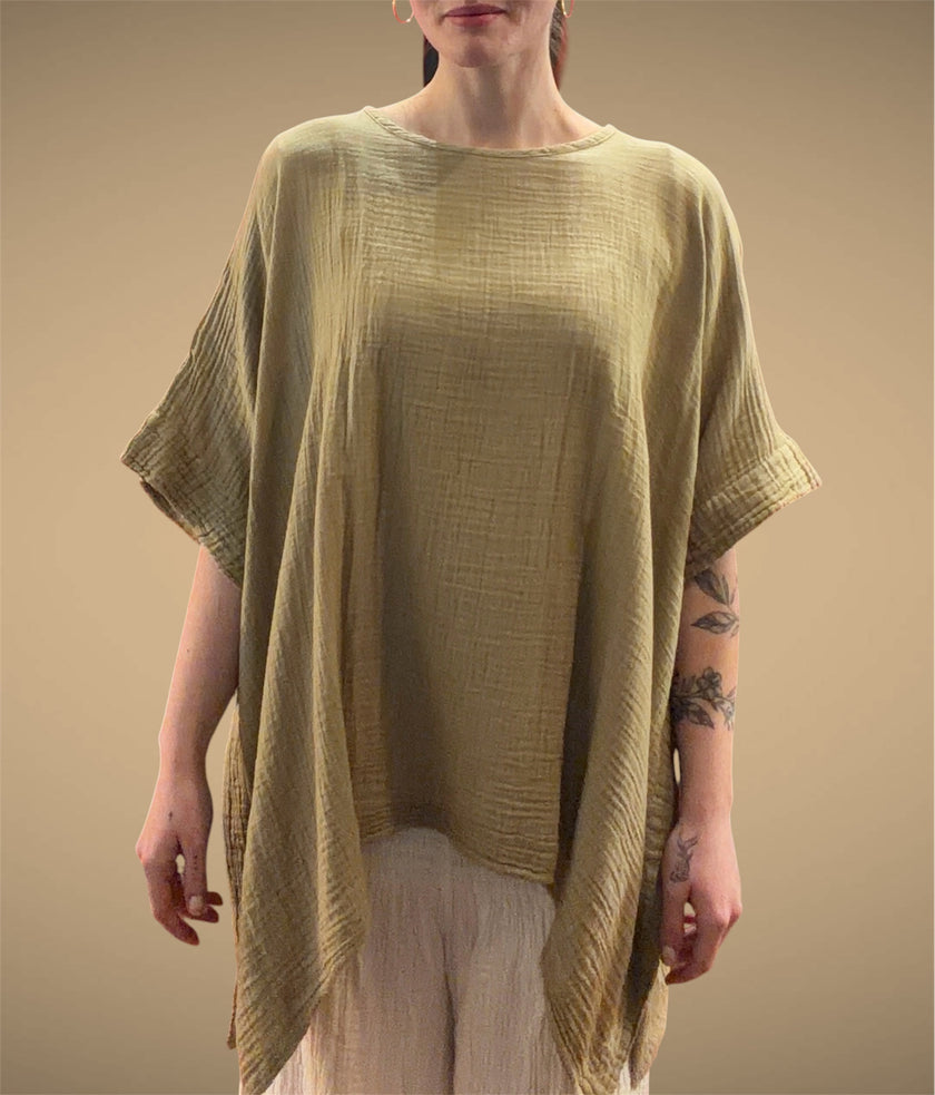 Tibet House LC01 Anjuna Cotton Poncho Olive