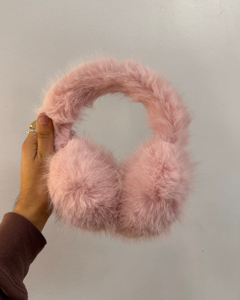 Cinnamon Creations EM1032 Faux Fur Earmuffs Pink