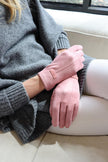 Cinnamon Creations Plain Suedette Gloves Pink