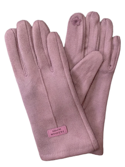 Cinnamon Creations Plain Suedette Gloves Purple