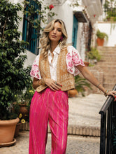 Load image into Gallery viewer, MEISÏE Pleated Loop Pants Flash Pink
