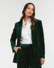Italian Star Jets Velvet Jacket Bottle Green
