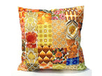 Anna Chandler Square Velvet Cushion 70's Orange