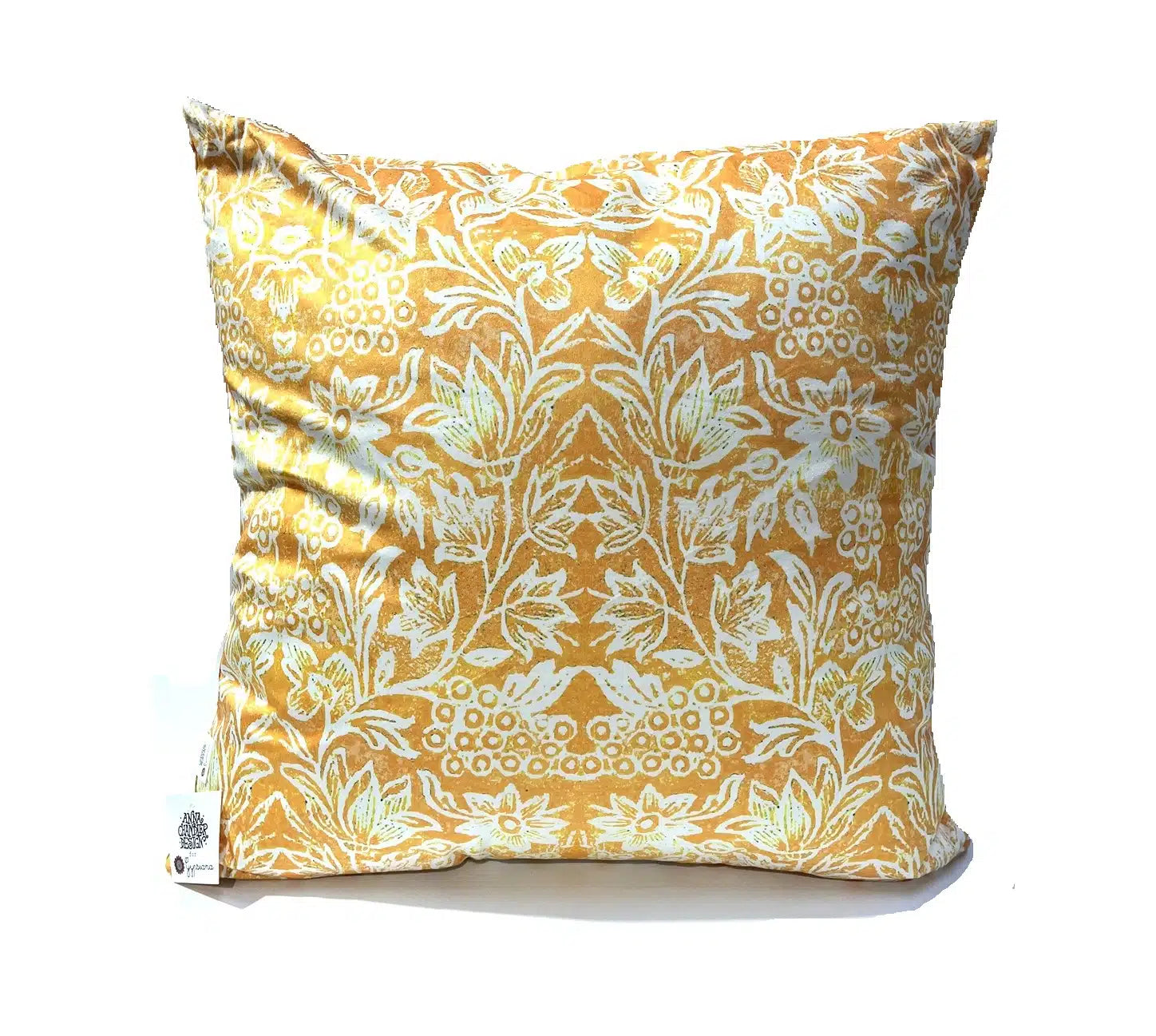 Anna Chandler Square Velvet Cushion 70's Orange