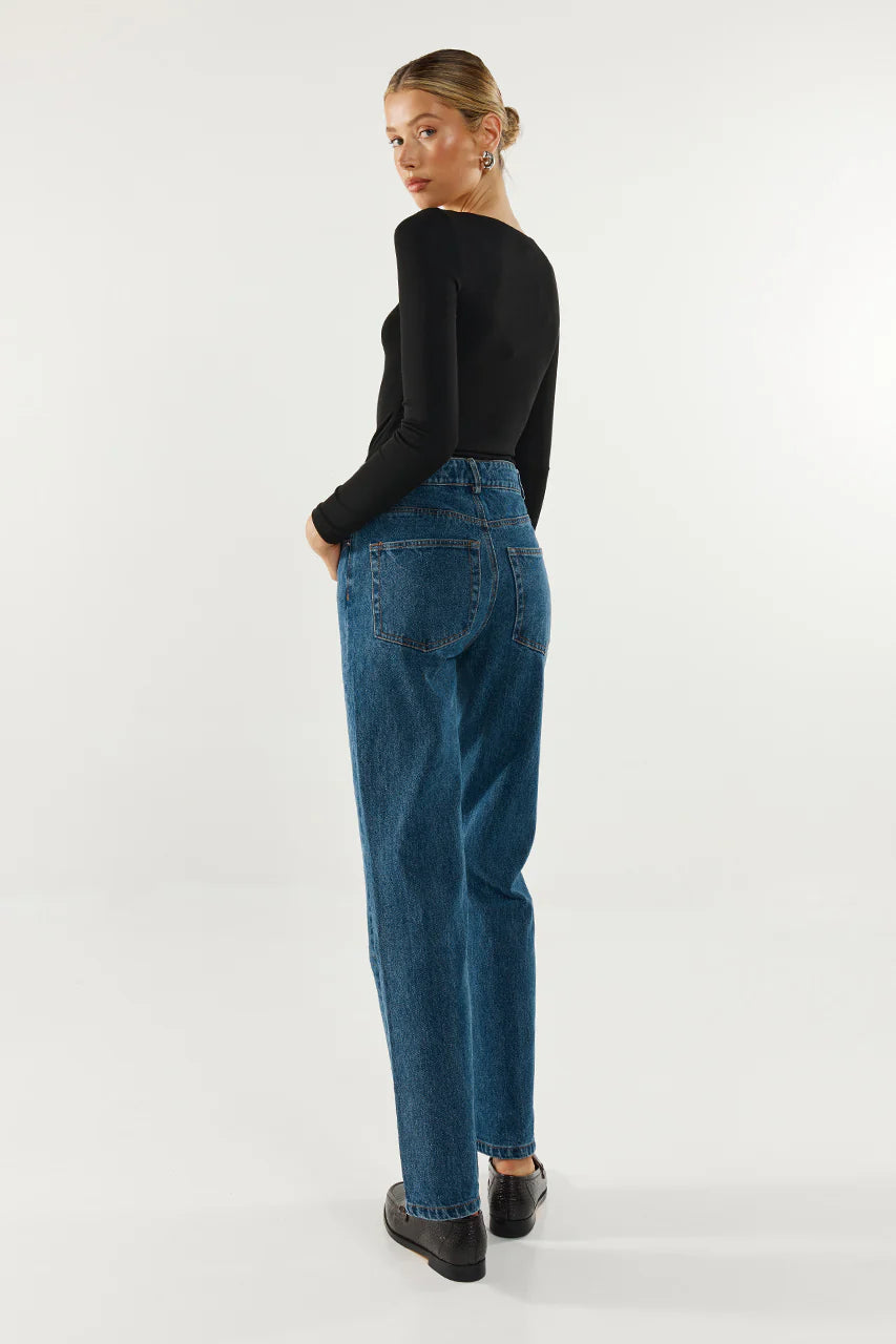 Madison The Label Caden Long Sleeve Top Black