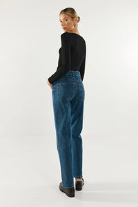 Madison The Label Caden Long Sleeve Top Black