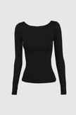 Madison The Label Caden Long Sleeve Top Black