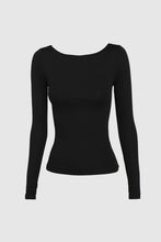 Load image into Gallery viewer, Madison The Label Caden Long Sleeve Top Black
