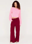 MINKPINK Clio Fluffy Knit Fuschia