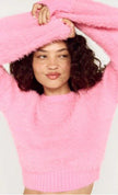 MINKPINK Clio Fluffy Knit Fuschia