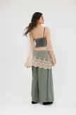 Miss Rose Sister Violet Chantilly Lace Edged Top Champagne