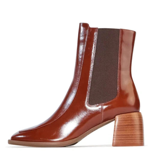 EOS Charcoal Chelsea Boots Tobacco Leather