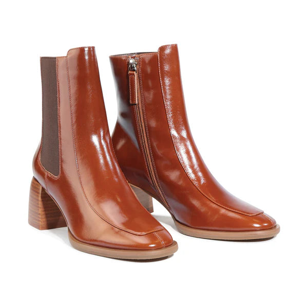 EOS Charcoal Chelsea Boots Tobacco Leather