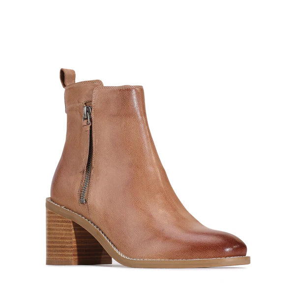 EOS Charity Zip Ankle Boot Latte Leather
