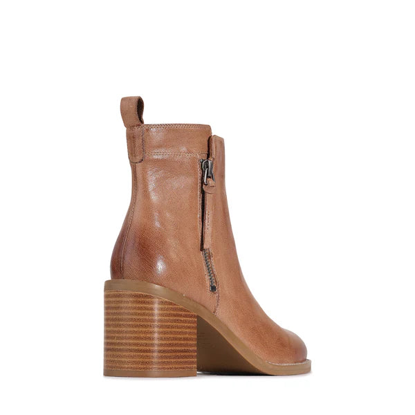 EOS Charity Zip Ankle Boot Latte Leather