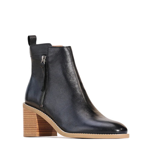 EOS Charity Zip Ankle Boot Nero Leather